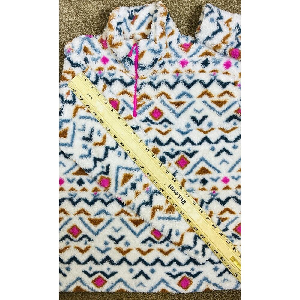 Eddie Bauer Aztec Western Sherpa Fleece Pullover Jacket Womens Size M 1/4 Zip - Picture 5 of 5